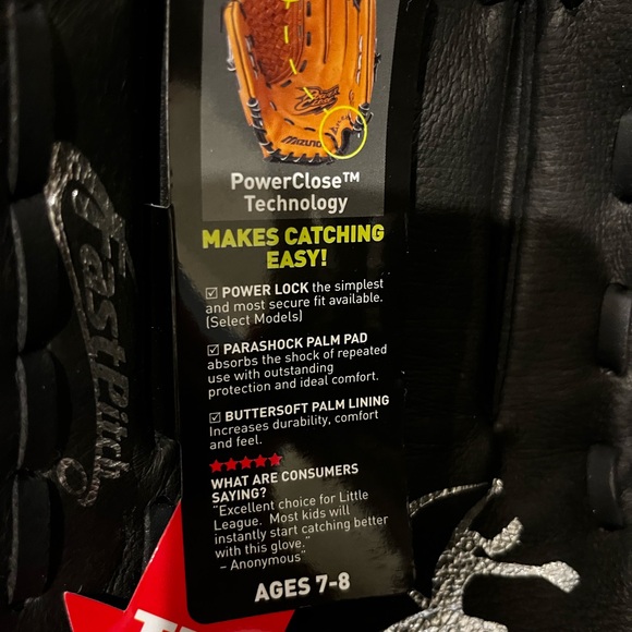 New Mizuno Black 11” Glove LHT - Picture 3 of 5